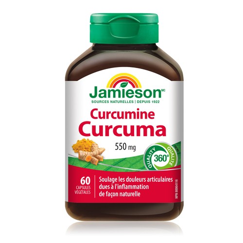 Jamieson Curcumine Curcuma 550 mg capsules végétales 60 un