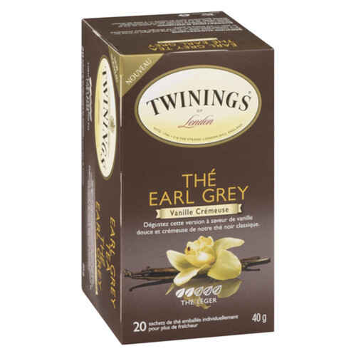 Twinings Earl Grey Tea Creamy Vanilla 20 Tea Bags