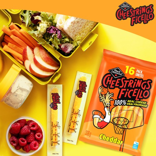Black Diamond Cheestrings Cheddar 16 Count