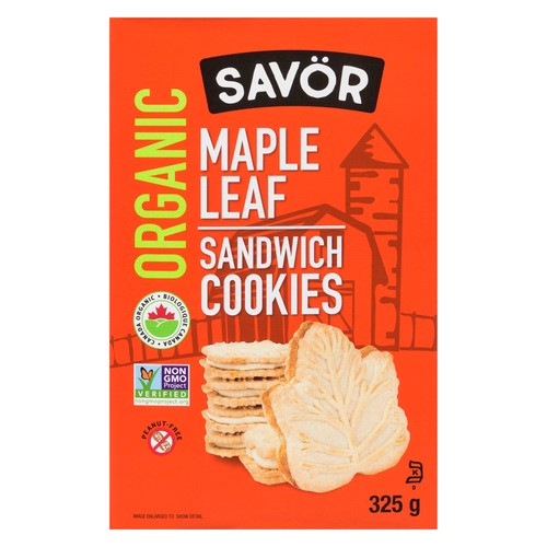 Savor Organic Cookies Maple Leaf 325 g