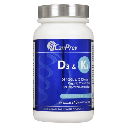 CanPrev Softgels Vitamin D3 & K2 240 EA