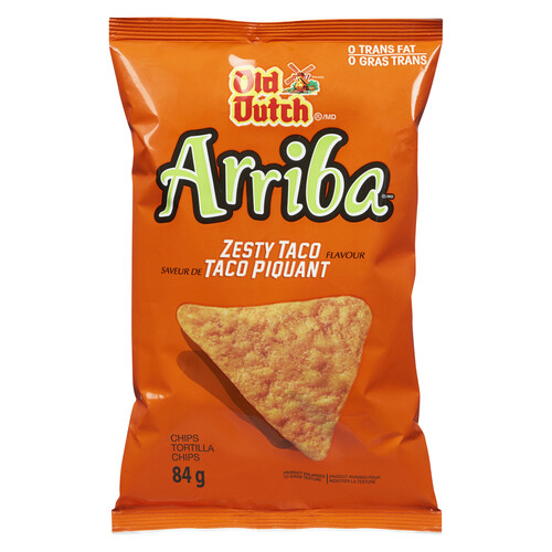 Old Dutch Arriba Tortilla Chips Zesty Taco 84 g