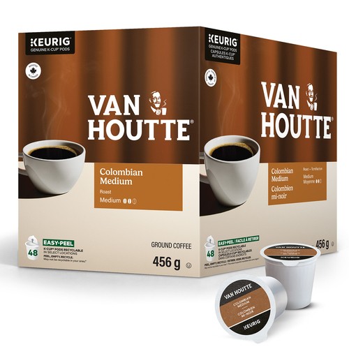 Van Houtte Coffee Pods Colombian Medium Roast 48 K-Cups 456 g 