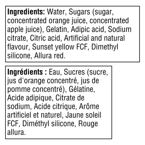 Jell-O Gel Snacks Orange 384 g