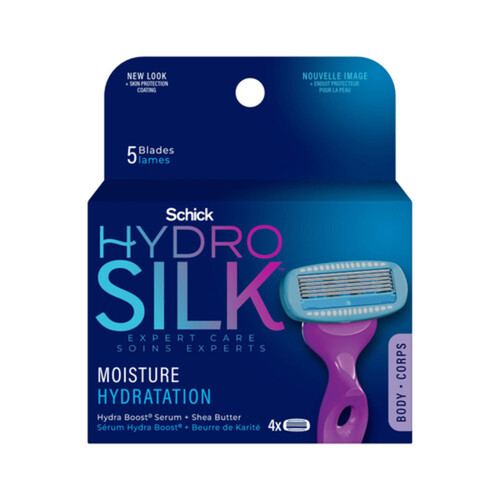 Schick Hydro Silk Razor Blades Refill 4 Pack