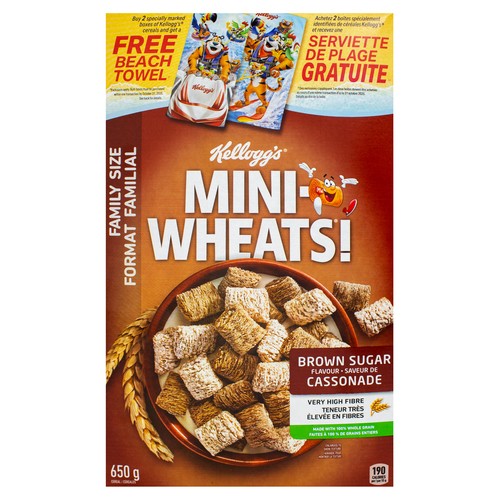 Kellogg's Mini Wheats Cereal Brown Sugar 650 g