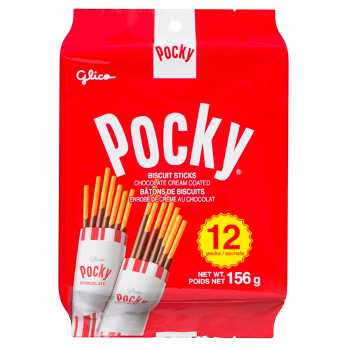 Glico Pocky Biscuit Sticks Chocolate 12 Packs 156 g