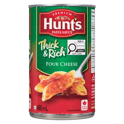 Hunt's Thick & Rich Pasta Sauce Four Cheese 680 ml