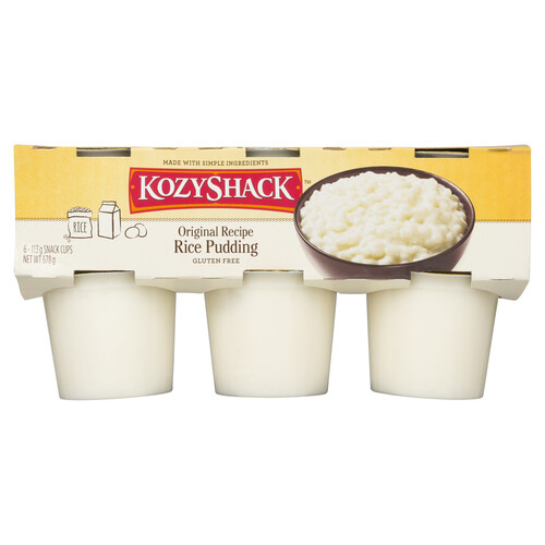 Kozy Shack Gluten-Free Rice Pudding Original Recipe 6 x 113 g