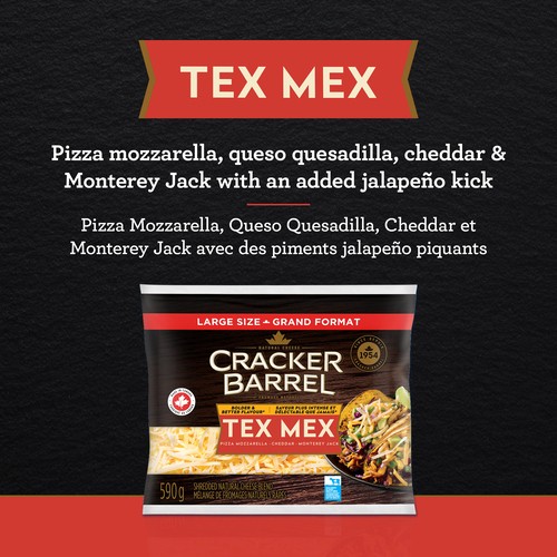 Cracker Barrel Shredded Cheese Tex Mex 590 g