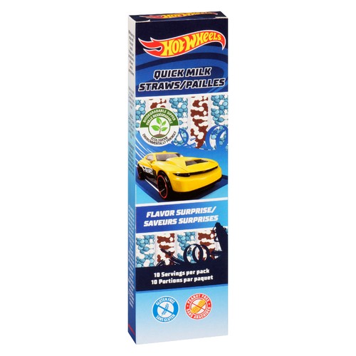 Exclusive Brands Quick Milk Straws Hot Wheels Flavor Surprise 60 g