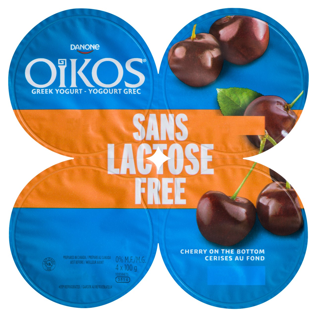 Oikos Greek Yogurt Cherry 4 x 100 g - Voilà Online Groceries & Offers