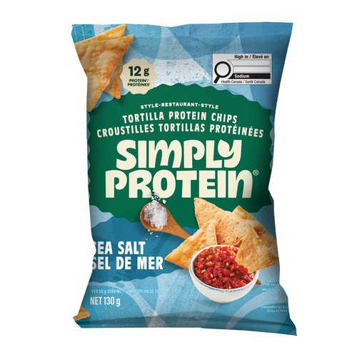 SimplyProtein Tortilla Protein Chips Sea Salt 130 g