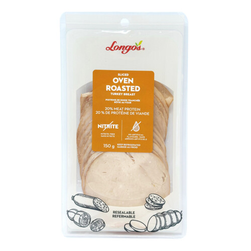 Longo's Sliced Turkey Breast Oven Roasted 150 g