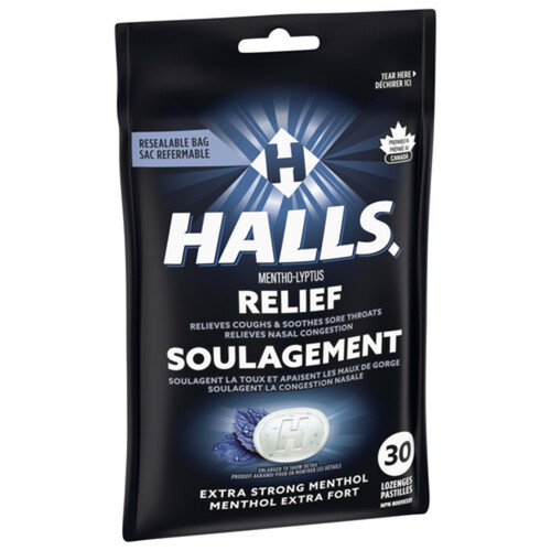 Halls Mentho-Lyptus Cough Drops Extra Strong 30 Lozenges