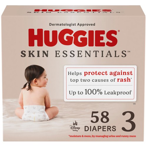 Huggies Skin Essentials Baby Diapers Size 3 58 Ct