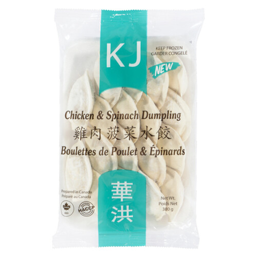 KJ Frozen Dumplings Chicken & Spinach 380 g 