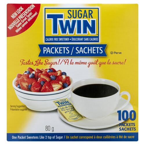 Sugar Twin Sweetener Original Packets 100 EA