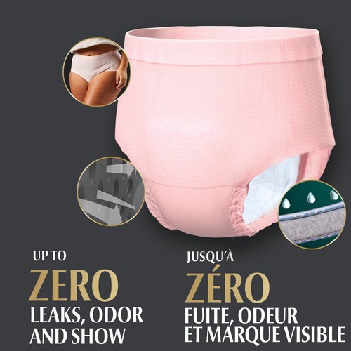 Depend Silhouette Women Incontinence Underwear Pink Medium 14 Count