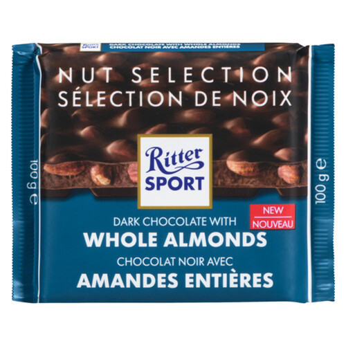 Ritter Sport Dark Chocolate With Whole Almonds 100 g