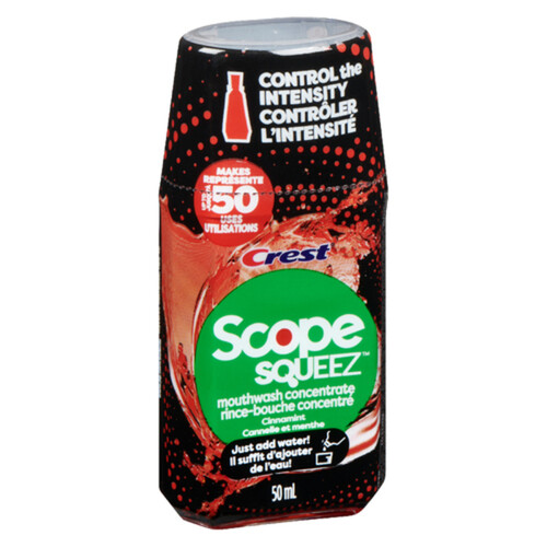 Crest Scope Sqeeze Mouthwash Concentrate Cinnamint 50 ml