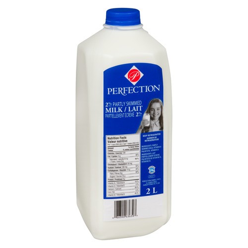 Perfection 2% Milk Jug Partly Skimmed 2 L