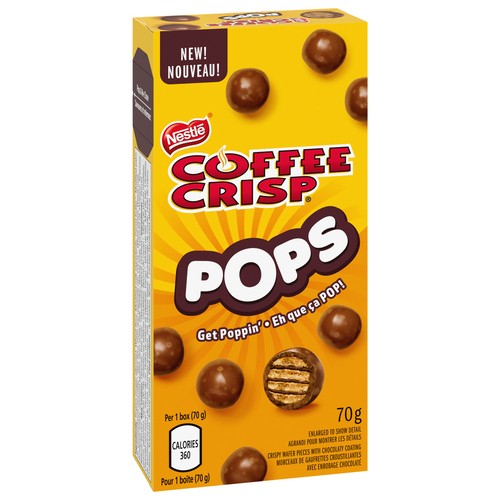Coffee Crisp Pops Chocolaty Snacks Carton 70 g
