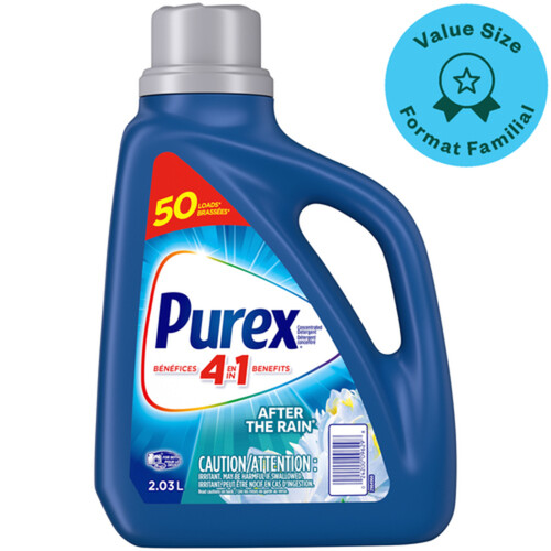 Purex 4 In 1 Liquid Laundry Concentrated Detergent After The Rain 50 Loads 2.03 L