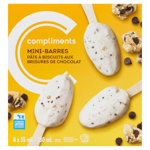 Compliments Mini Popsicles Chocolate Chip Cookie Dough 330 ml