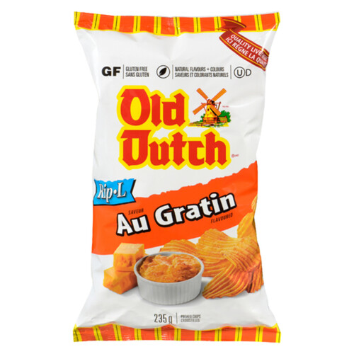 Old Dutch Gluten-Free Rip-L Potato Chips Au Gratin 235 g