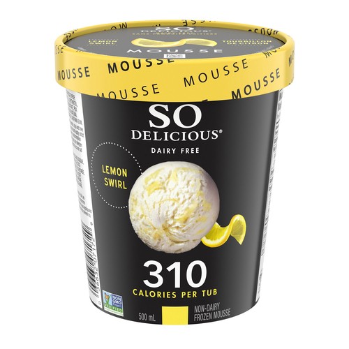So Delicious Dairy-Free Frozen Mousse Lemon Swirl 500 ml