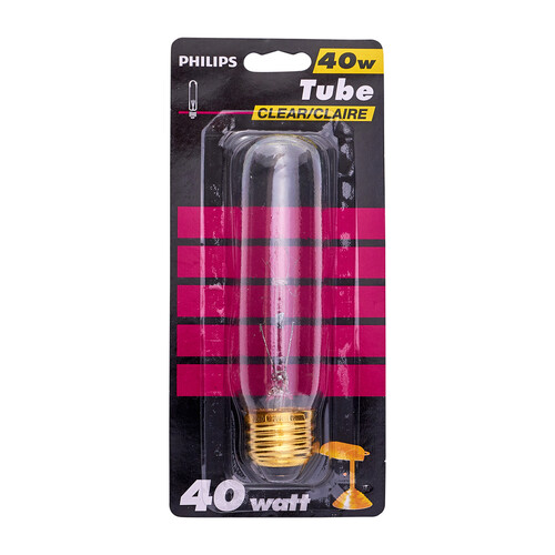 Philips 40 W Clear Tube Light Bulbs 1 EA