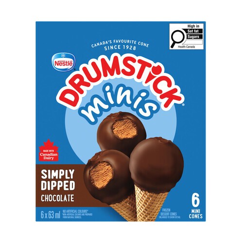 Nestlé Drumstick Minis Simply Dipped Chocolate 6 x 63 ml