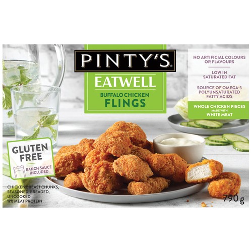 Pinty's Eatwell Frozen Chicken Flings Buffalo 790 g