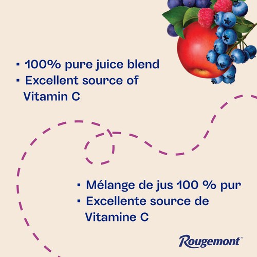Rougemont Juice Apple Berry Mixed Fruit Boxes 8 x 200 ml