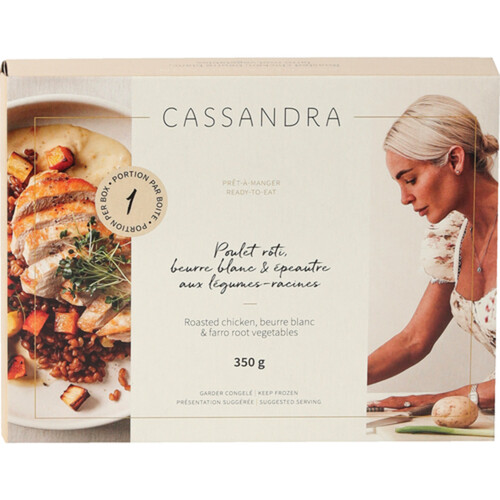 Cassandra Loignon Frozen Roasted Chicken White Butter & Farro Root Vegetables 350 g