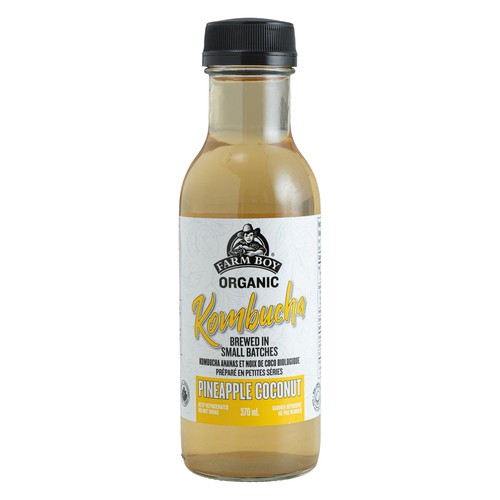 Farm Boy Organic Kombucha Pineapple Coconut 370 ml (bottle)