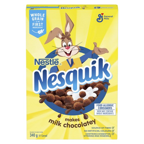 Nestlé Nesquik Cereal Chocolate Whole Grains And Fibre 340 g