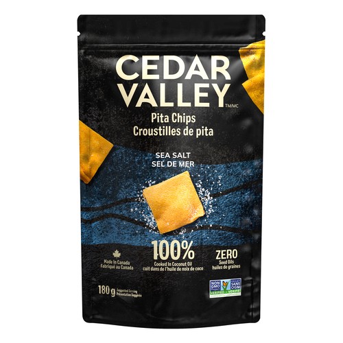 Cedar Valley Selections Pita Chips Sea Salt 180 g