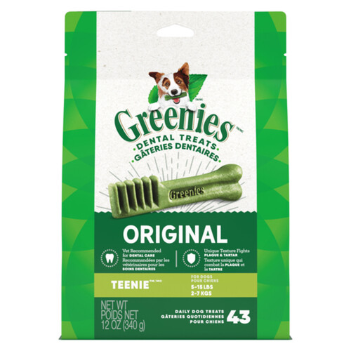 Greenies Natural Dental Care Teenie Adult Dog Treats Original 340 g