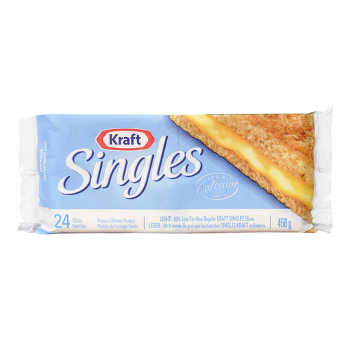 Kraft Singles Sliced Cheese Light 24 Slices 450 g