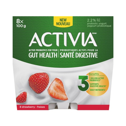 Danone Activia Yogurt Strawberry 8 x 100 g