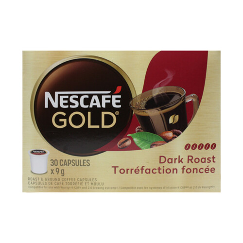 Nescafé Gold Coffee Pods Dark Roast 30 Capsules 270 g