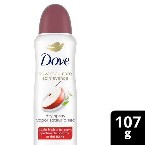 Dove Advanced Care Dry Spray Antiperspirant Apple & White Tea Scent For Women 107 g