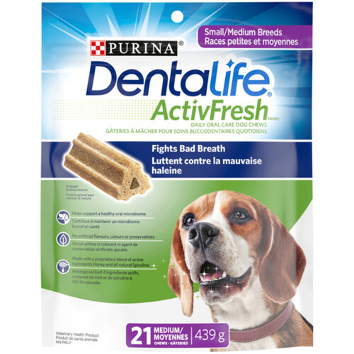 DentaLife Dog Treats ActivFresh Medium Daily Oral Care 439 g