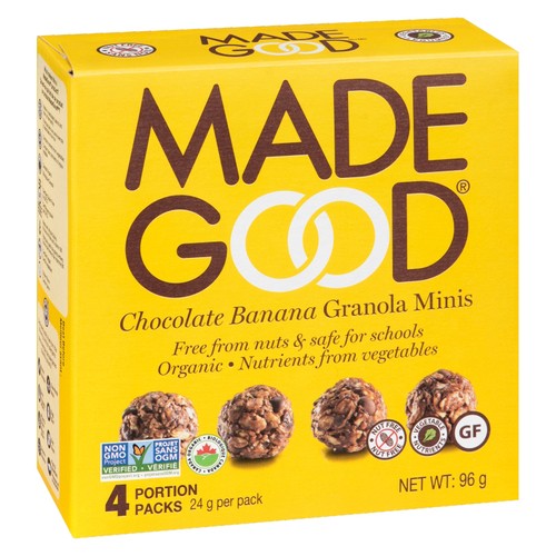 MadeGood Organic Minis Granola Bars Chocolate Banana 96 g