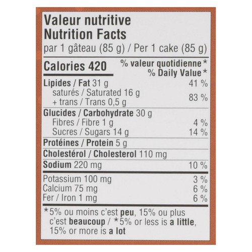 Chocolats Favoris Frozen Cheesecake Mini Caramel 170 g