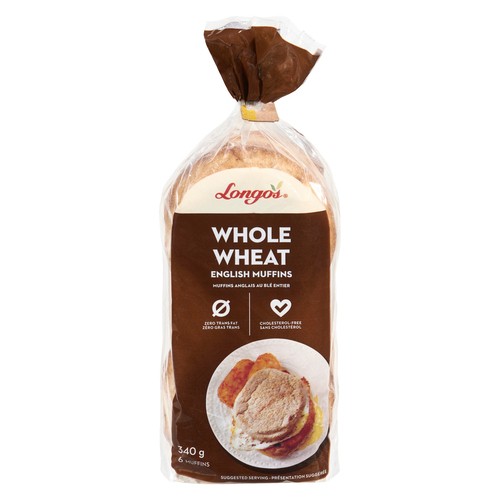 Longo's Whole Wheat English Muffins 342 g