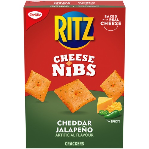 Ritz Cheese Nibs Crackers Cheddar Jalapeno 180 g