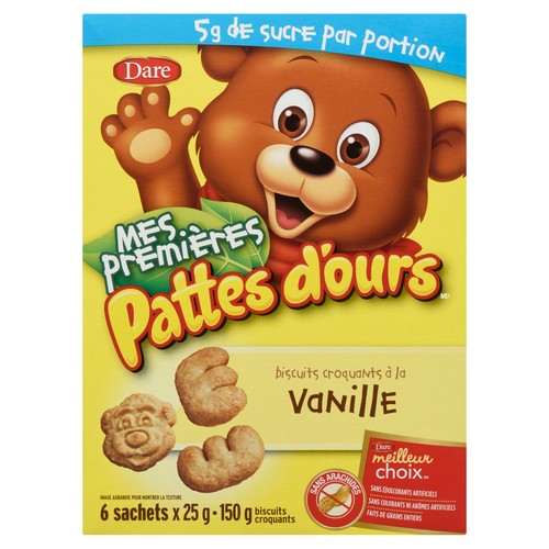 Dare My First Bear Paws Cookies Vanilla 150 g